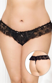 Softline- mooie string- zwart- grote matten