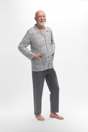 Martel- Antoni- pyjama- grijs- geruit patroon 100% katoen