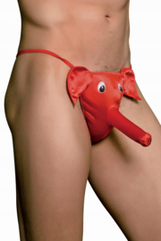Paris Holywood- Grappig olifanten string voor heren- rood-