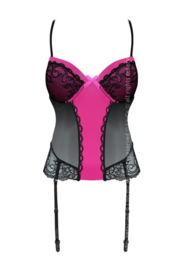 LivCo Corsetti Corset met string- zwart/roze