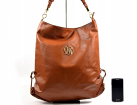 Laura Biaggi Dames Luxe Leer Schouder Tas in Bruin kleur