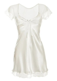 Hoogwardige satijn chemise | DKaren Klara | ecru | trouwlingerie | cadeau vrouw |