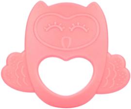 Canpol Babies OWL siliconen bijtring voor baby's - roze- 0m+