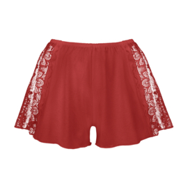 Eldar Nicola shortama met kant- rood- viscose