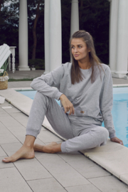 Italian Fashion | Fox | dames set | lange mouwen | katoenen trainingspak voor vrouwen | huispak | winter pyjama | grijze gemêleerde kleur