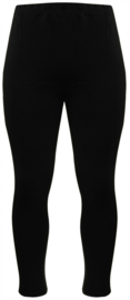 Klassieke fluwelen geïsoleerde dameslegging met zakken- dik warm materiaal - zwart -  taille: 92-118 cm, heupen: 125-140 cm
