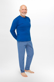 Martel Marcel  hoogwaardige herenpyjama - maten: M- 4XL - blauw - gemaakt in Europa