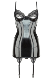 Beauty Night MARILYN wetlook Chemise zwart