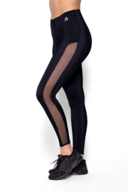 Eldar- Alma- vermagering leggings met doorzichtige inzetstukken zwart