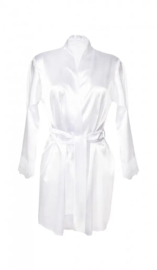 DKaren | Gosia | Witte Kimono Satijn | S- 2XL | trouwlingerie