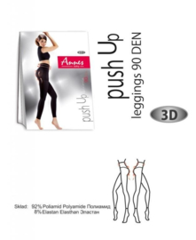 Annes- Push Up Leggings - zwart- 90 den