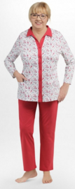 Martel- Elzbieta dames pyjama- rood- 100 % katoen