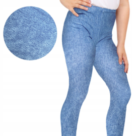 Moraj-  Meisjes legging a'la jeans- blauw