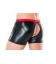 Andalea- sexy boxershort voor heren- glimmende zwart wetlook