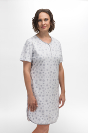 Martel Ania nachthemd met een modieus patroon 100% katoen  grijs
