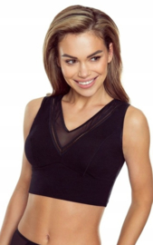 Eldar- Ivett- sport top dames- zwart- katoen