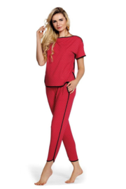 DeLafense |  Judith |  pyjamaset rood- viscose | korting |