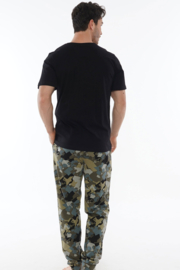 Gazzaz militaire herenpyjama met camouflagebroek- 100% katoen