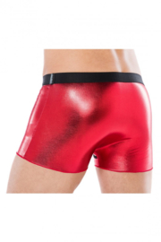 Andalea heren boxershorts rood van wetlook materiaal met ritssluiting