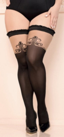 Studio Collants EROTISCHE HOLD-UP KOUSEN |  zwart | grote maten | korting | sale