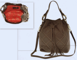 Laura Biaggi  |Tas |  donkerbruin | chocolade | natuurlijk leer |