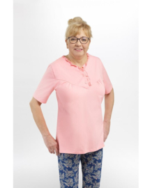Martel- Waleria- dames pyjama- roze/ marineblauw- 100 % katoen