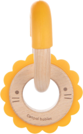 Canpol Babies Lion Houten en siliconen bijtring voor baby's -0m+