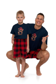 Heren korte katoen pyjama met print