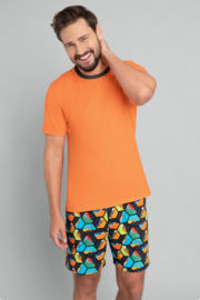 Italian Fashion Komiks heren pyjama- oranje