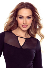 Eldar Heidi-  katoen blouse met lange mouwen-zwart - korting