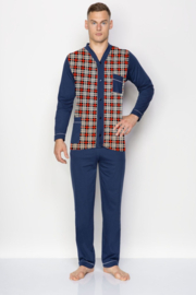 'Gentleman'  klassieke herenpyjama met lange mouwen - gemaakt in Europa - 100% katoen