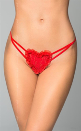 Softline- sexy string- hart vorm- rood