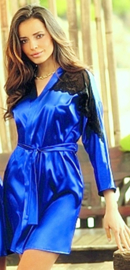 Giselle van DKaren | blauwe kimono | kwaliteit satijn | maten: S- 2XL |