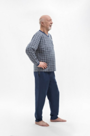 Martel | Roman | heren pyjama | blauw - grijs | 100% katoen | gemaakt in Europa |