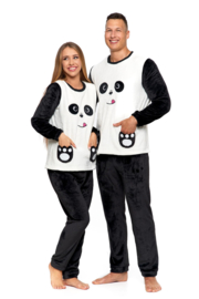 Panda- pyjama/huispak  voor dames - stof zoals bont
