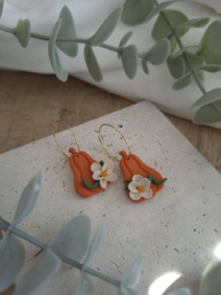 Flespompoen oranje