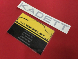 Sticker "Kadett" voor de motorkap Opel Kadett C GT/E.