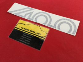 "400" sticker kleur zwart t.b.v. achterklep Opel Ascona 400