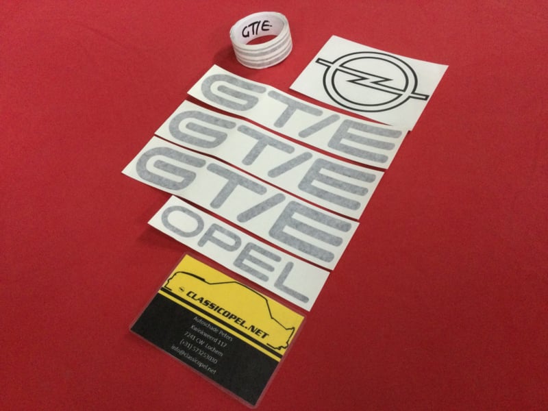 Sticker set and striping Opel Kadett C2 GT/E.