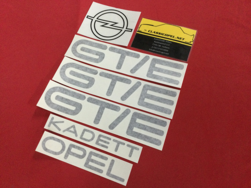 Sticker set voor de  Opel Kadett C1 GT/E.