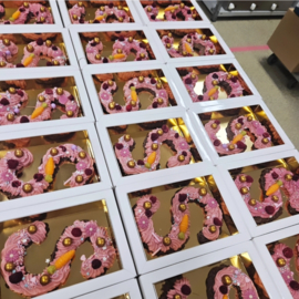 Chocolade letter in giftbox IN ELKE KLEUR DIE JIJ WILT