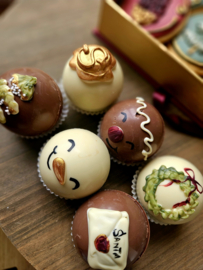 Kerst chocolademelk ballen set v 6