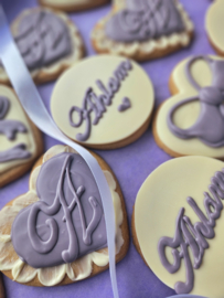 Set van 20 lila cookies
