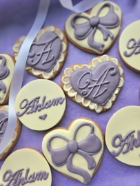 Set van 20 lila cookies