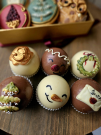 Kerst chocolademelk ballen set v 6