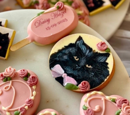 GEPERSONALISEERD KOEKJE MET HANDBESCHILDERDE DETAILS