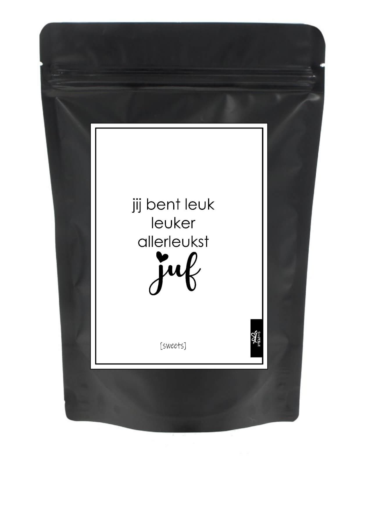 Sweets | snoepzak Jij bent leuk juf
