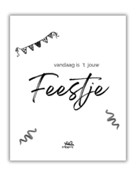 Wijnetiket Feestje