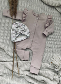 Ruffled onesie Soft Pink