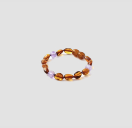 Barnsteen armband - "Lilac"